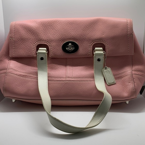 Coach pink Tote-bag pebbled leather